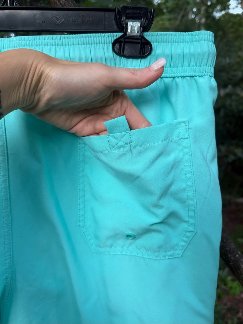 George Mint Green Elastic Waist Shorts Size L (36-38)